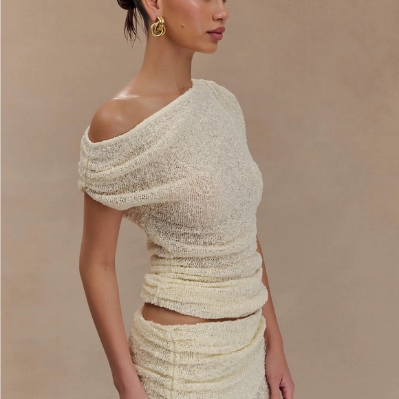 Chloe Off Shoulder Boucle Knit Top & Petra Skirt - Picture 2 of 3